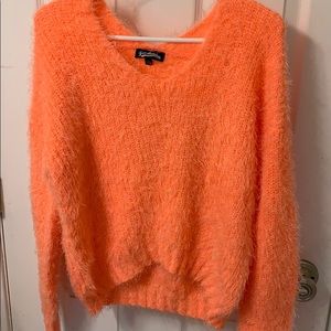 Pink fuzzy sweater